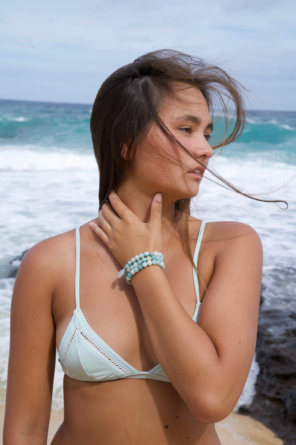Matte Amazonite Mala Bracelet