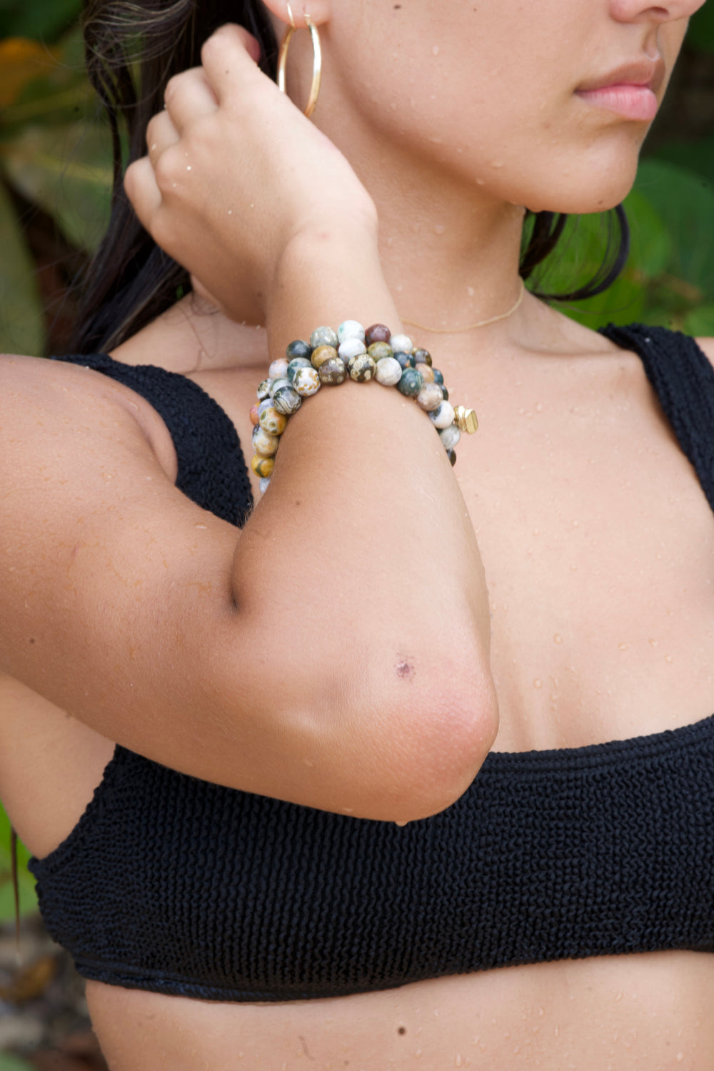 Ocean Jasper Mala Bracelet