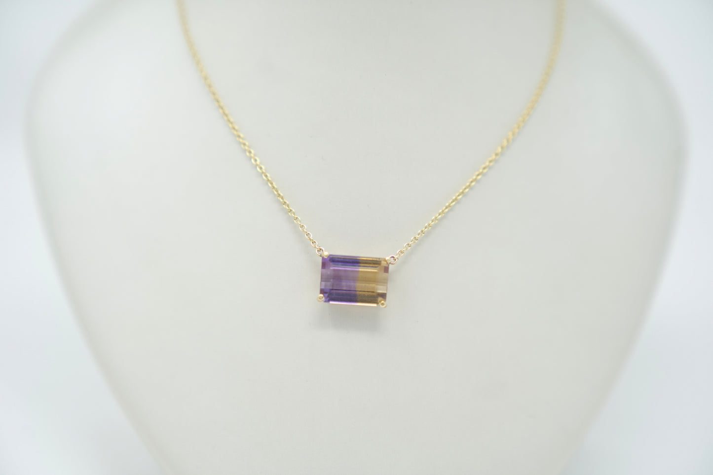 East-West Ametrine Pendant Necklace