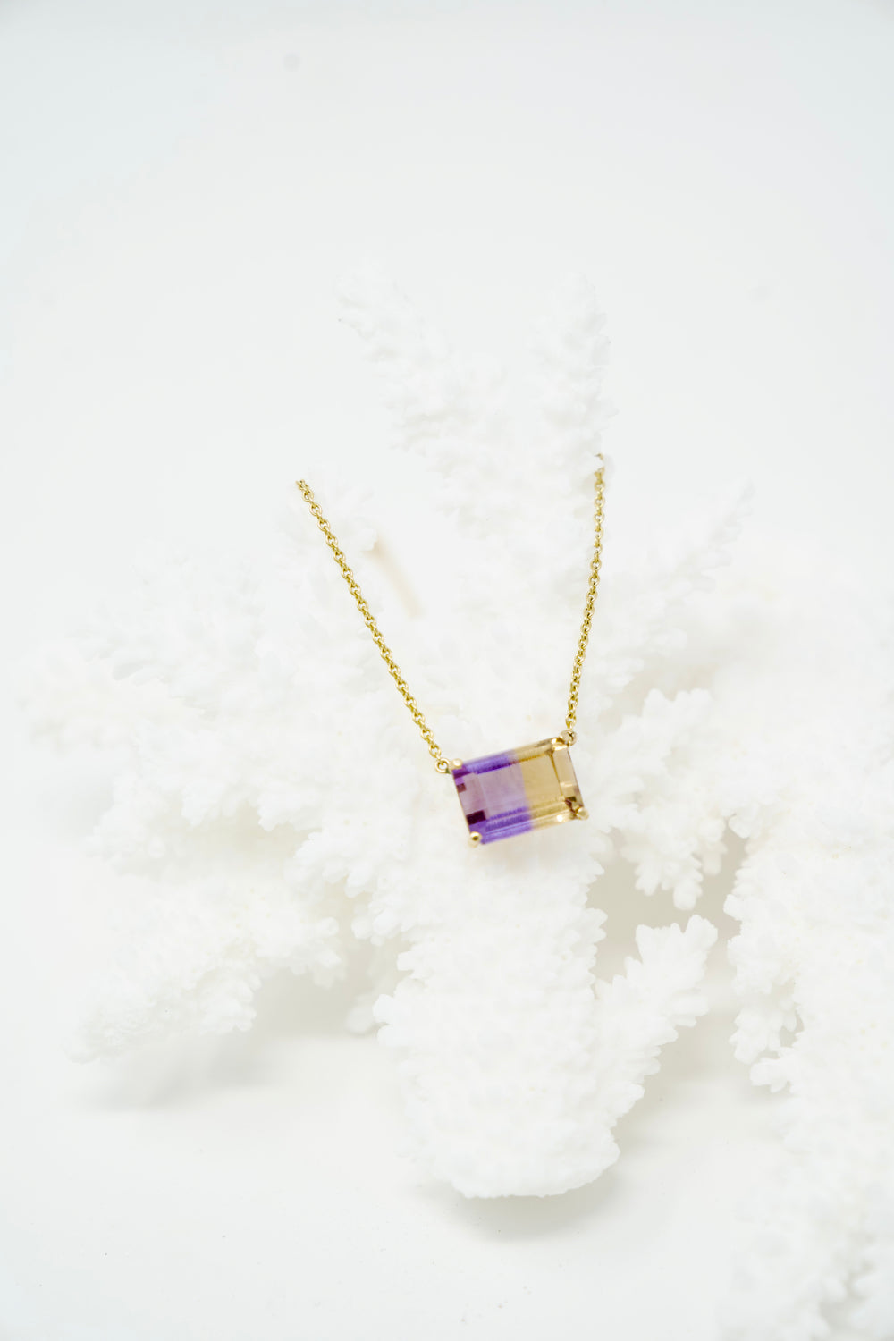 East-West Ametrine Pendant Necklace